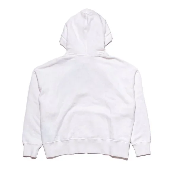 Palm Angles Bear-Print Hoodie White
